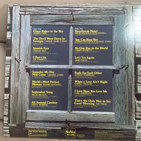 TeeVee records Presents The Best of Country Music 1979 Vinyl - Picture 2 of 2